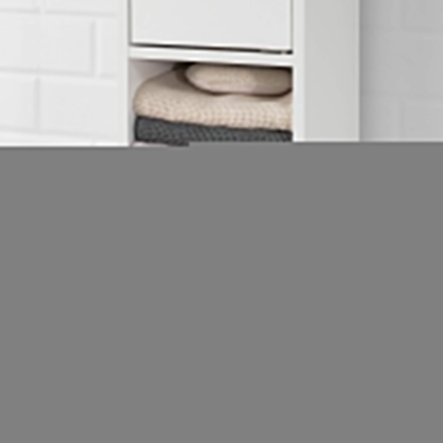 White Tall Bathroom Cabinet High Storage