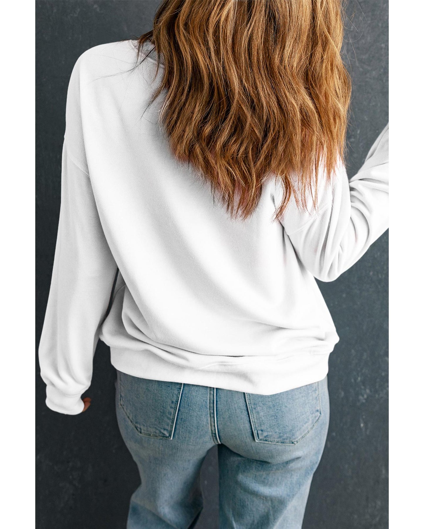 White CRAWFISH CLUB Printed Drop Shoulder Sweatshirt - M