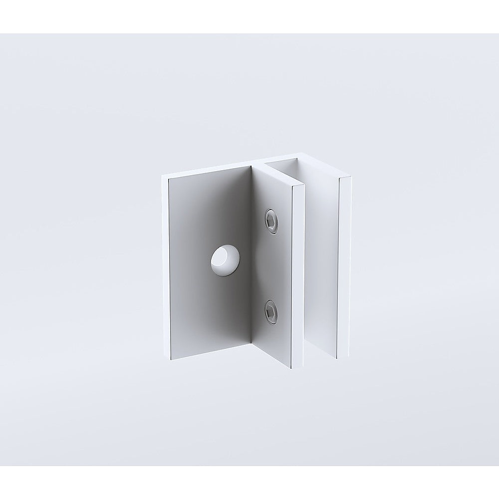 120cm Wall to Wall Frameless Shower Screen with White Brackets and SS Hinges