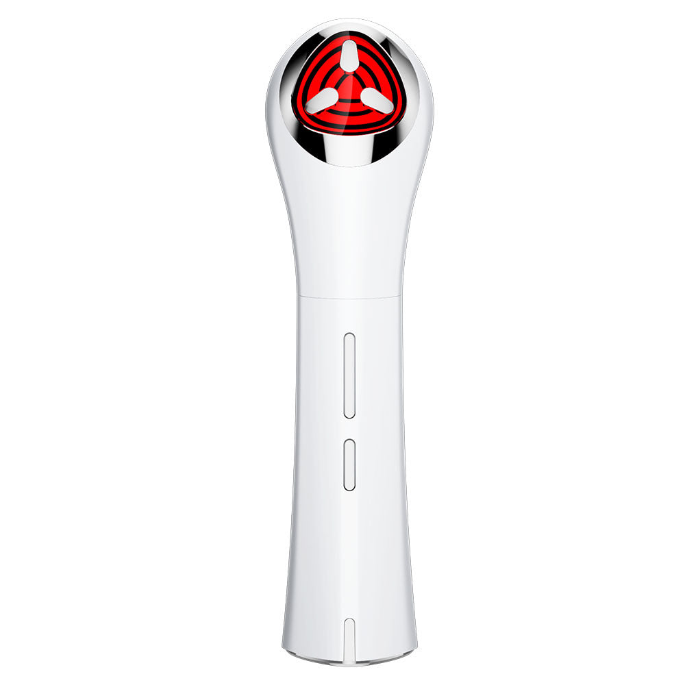 7-in-1 LED Facial Treatment Device - Microcurrent, 3D Vibration Massage for Neck, Face & Eyes(White)