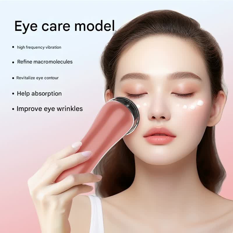 4-in-1 Facial Beauty Device - LED Light Therapy, Warm Lifting, Ion Cleansing & Eye Care(red)