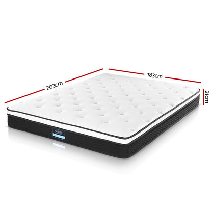 Giselle Bedding 21cm Mattress Euro Top King