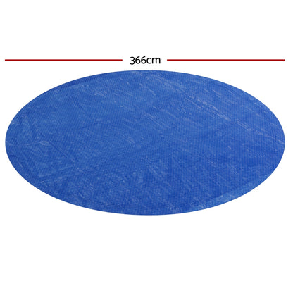 Aqua Buddy Pool Cover Fit 3.66m Round Above-ground Swimming Pool Blanket Blue