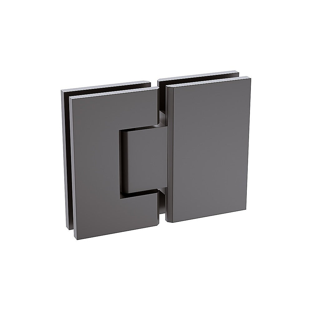 120x70cm Corner Frameless Shower Screen with Gunmetal Channel and SS Hinges, Round Handle